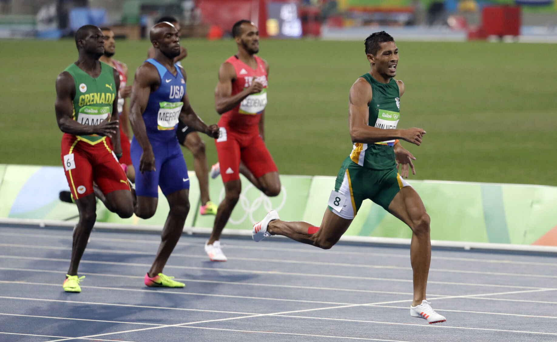 2016: Wayde van Niekerk breaks Michael Johnson’s 17-year-old world record in the 400